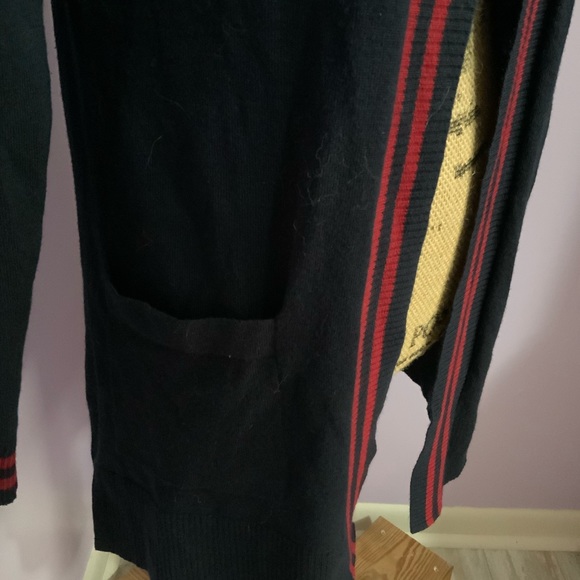 It’s Our Time Open Front Navy Sweater Size Small w/Pockets - Picture 2 of 4